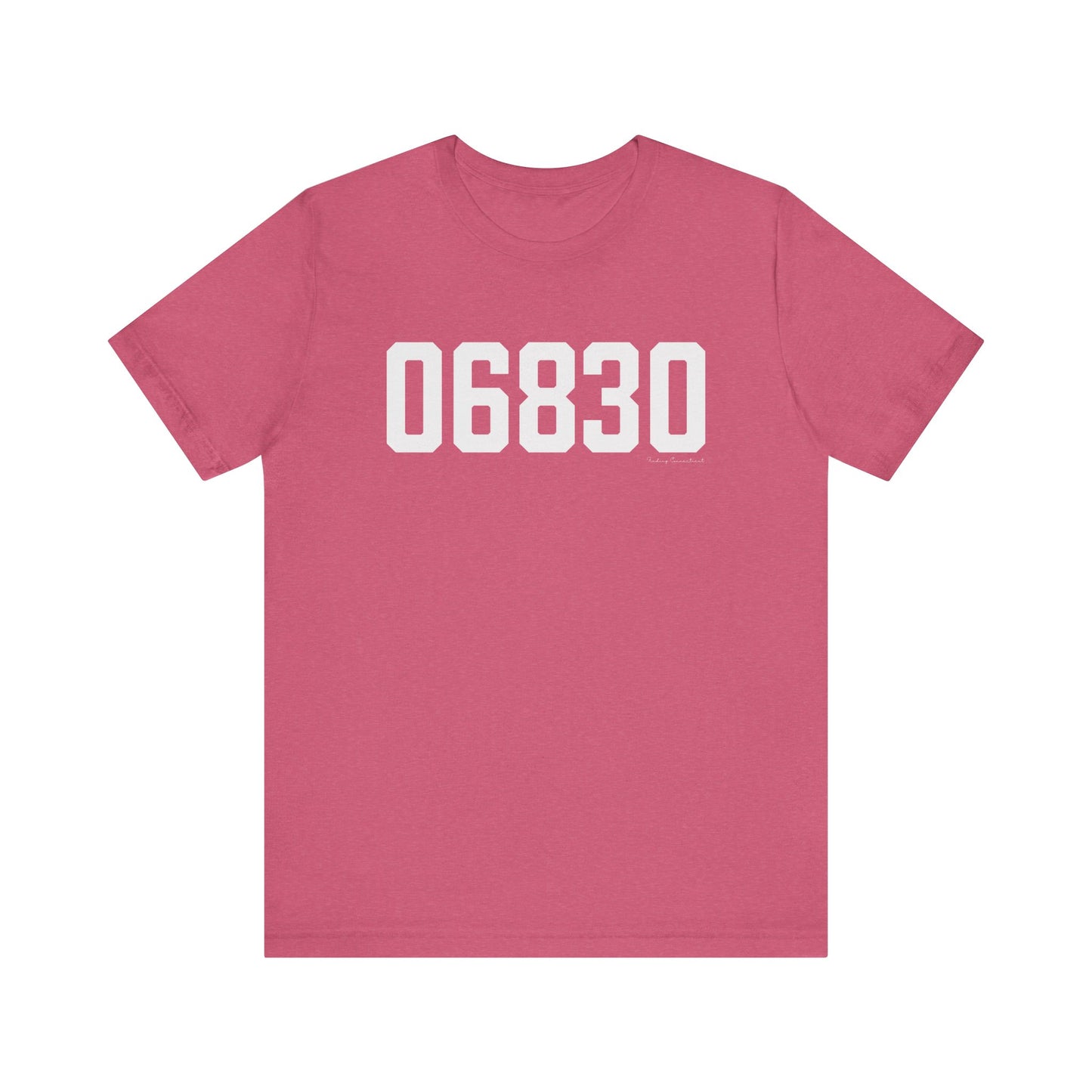 06830 - Greenwich CT Zip Code Unisex Jersey Short Sleeve T-Shirt