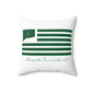 Norfolk Connecticut St. Patrick’s Day Flag Spun Polyester Square Pillow