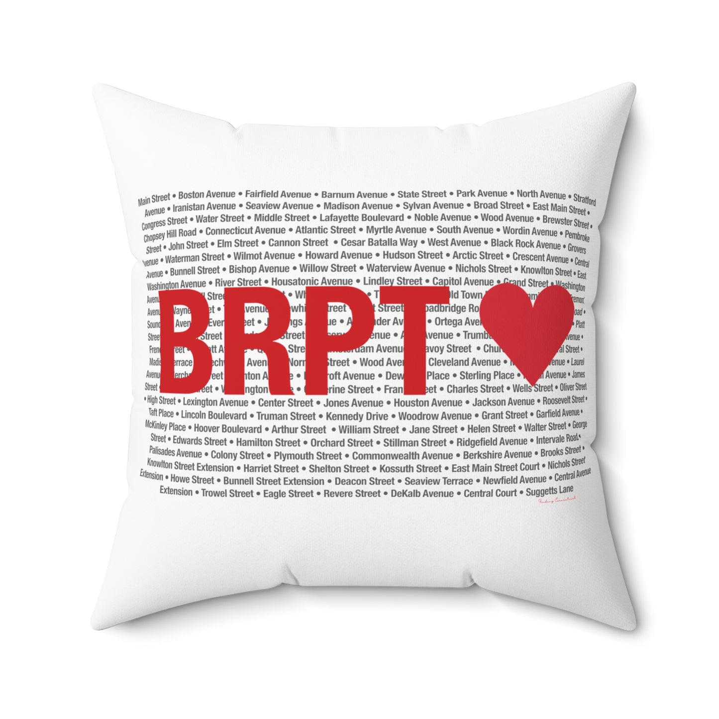 Bridgeport Love Spun Polyester Square Pillow