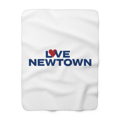 Love Newtown Sherpa Fleece Blanket