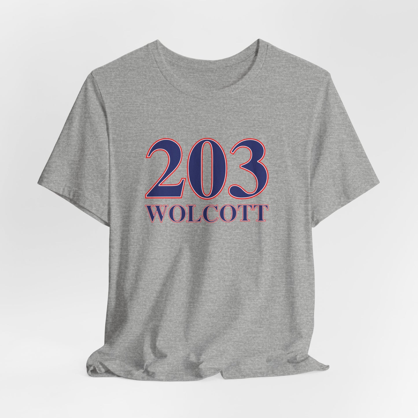 203 Wolcott Red White & Blue Unisex Jersey Short Sleeve T-Shirt