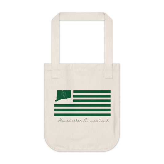 Manchester Connecticut St. Patrick’s Day Flag Organic Canvas Tote Bag