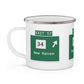 Vintage WCP Exit 57 Sign Enamel Camping Mug