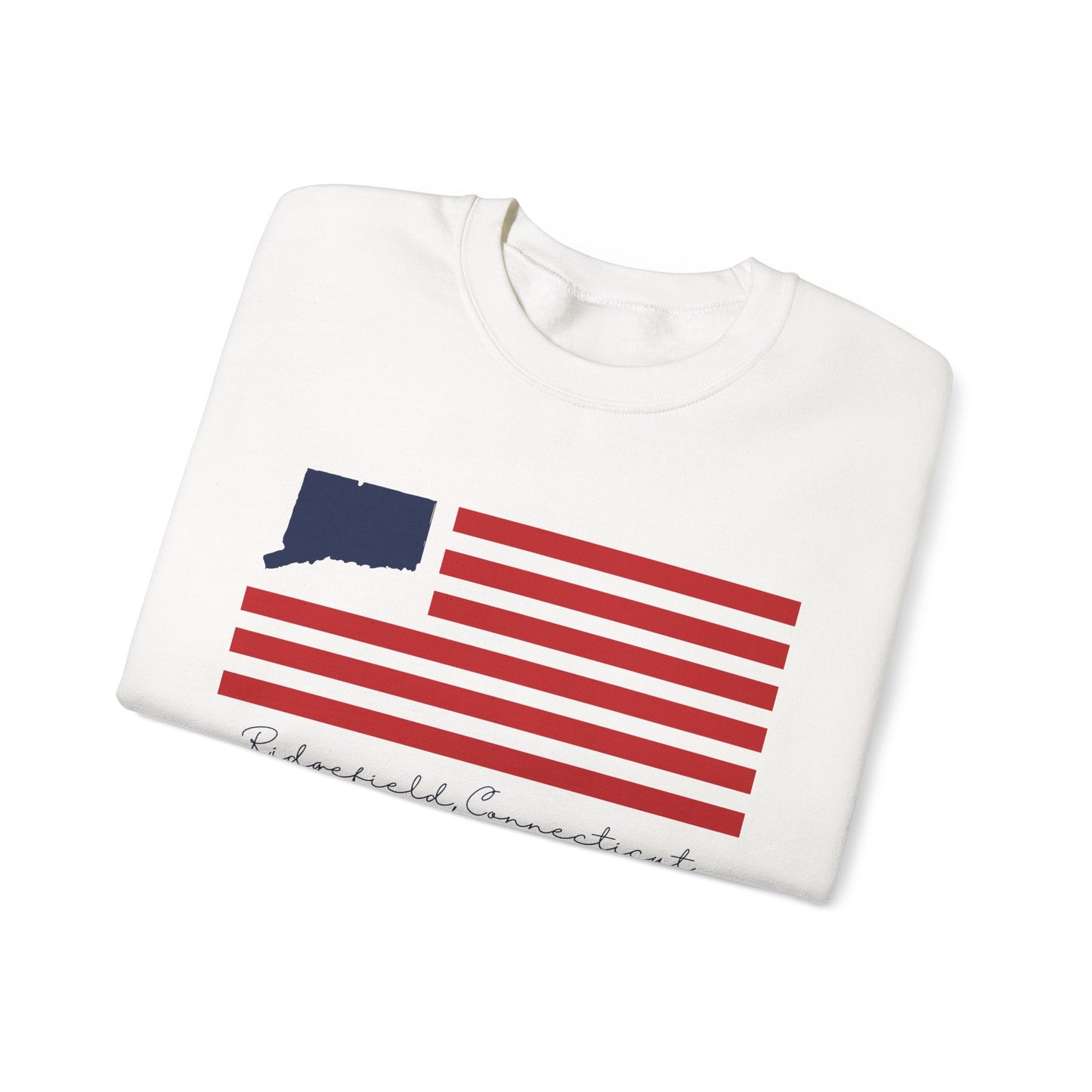 Ridgefield Connecticut Flag Unisex Heavy Blend™ Crewneck Sweatshirt