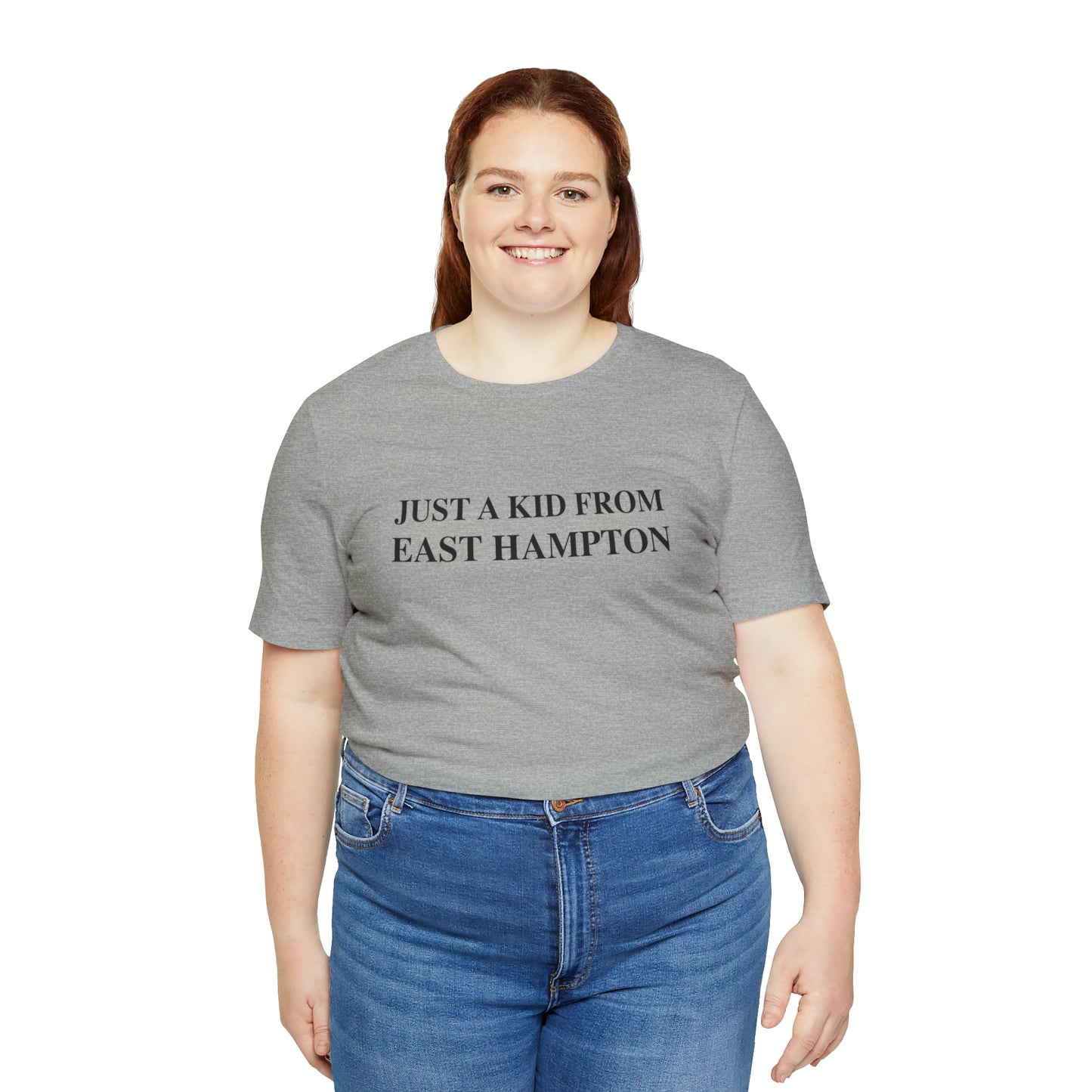 Just a kid from East Hampton Unisex Jersey Short Sleeve Tee