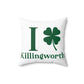 I Clover Killingworth Spun Polyester Square Pillow