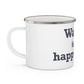 Warren is My Happy Place Enamel Camping Mug