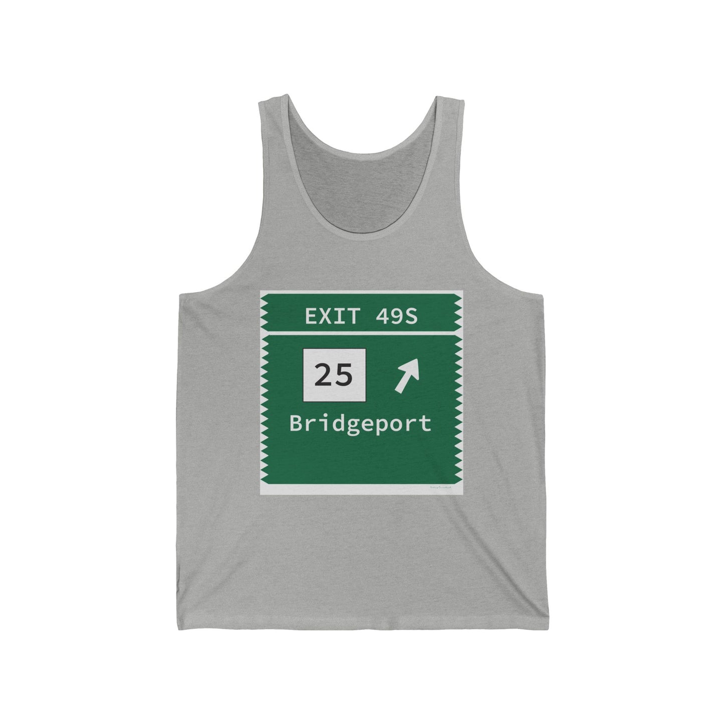 Vintage Merritt Parkway Exit 49S Sign Unisex Jersey Tank Top