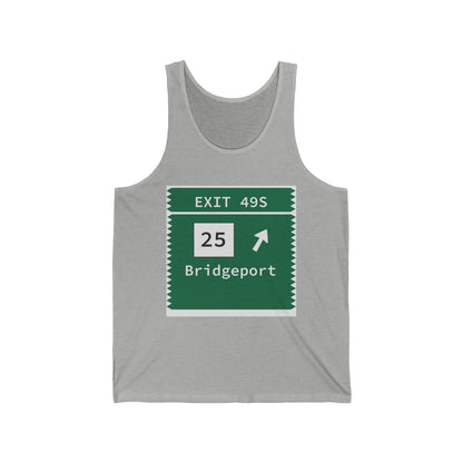 Vintage Merritt Parkway Exit 49S Sign Unisex Jersey Tank Top