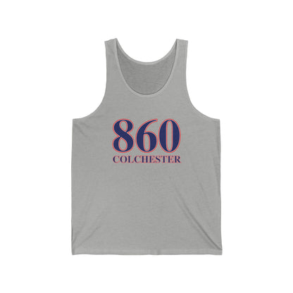 860 Colchester Red White & Blue Unisex Jersey Tank Top