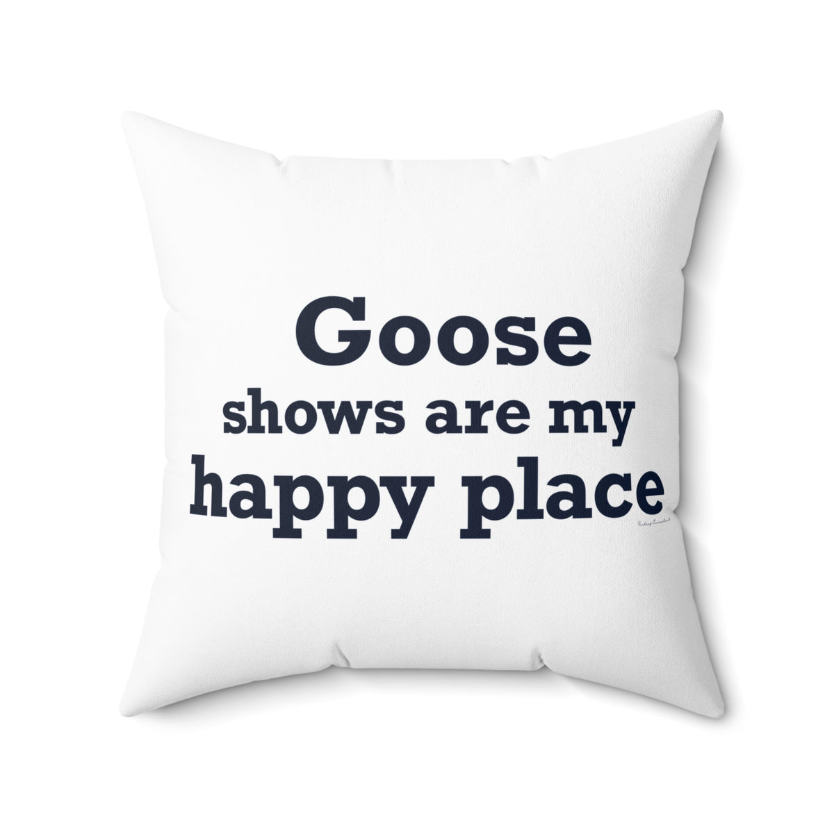 Goose Shows Are My Happy Place - Blue Polyester Square Pillow