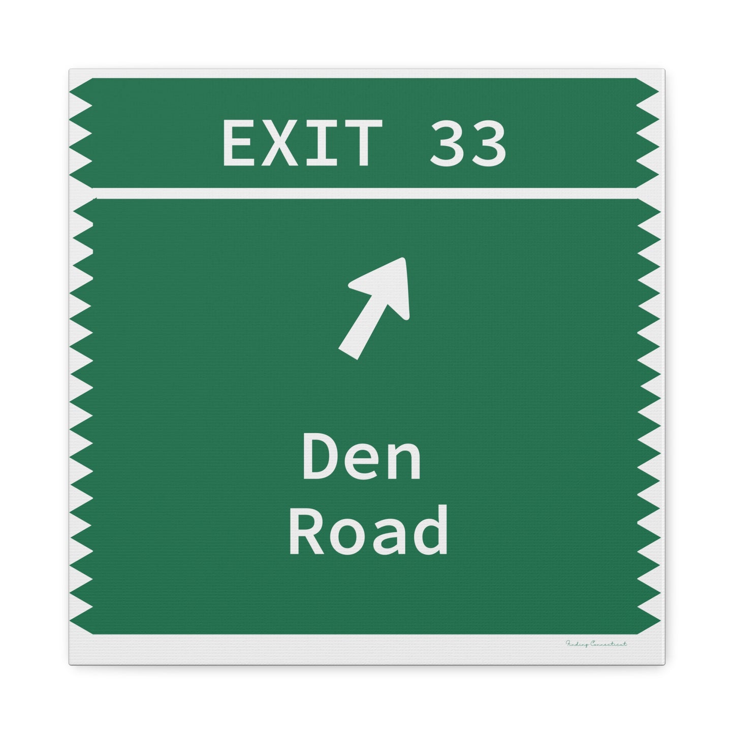 Vintage Merritt Parkway Exit 33 Sign Matte Canvas, Stretched, 1.25"
