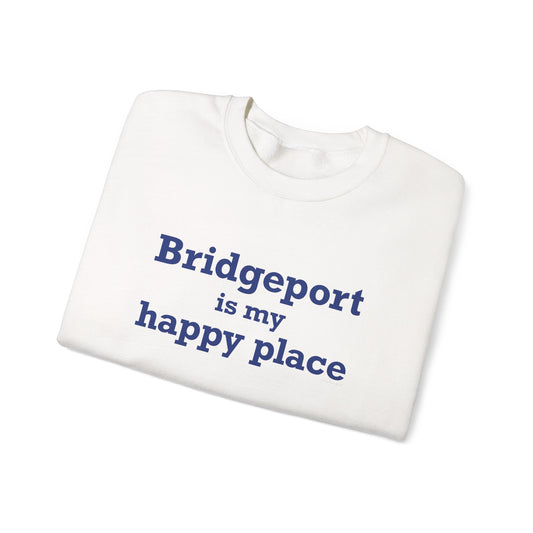 Bridgeport Is My Happy Place Unisex Heavy Blend™ Crewneck Sweatshirt