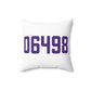 06498 Westbrook Connecticut Zip Code Spun Polyester Square Pillow