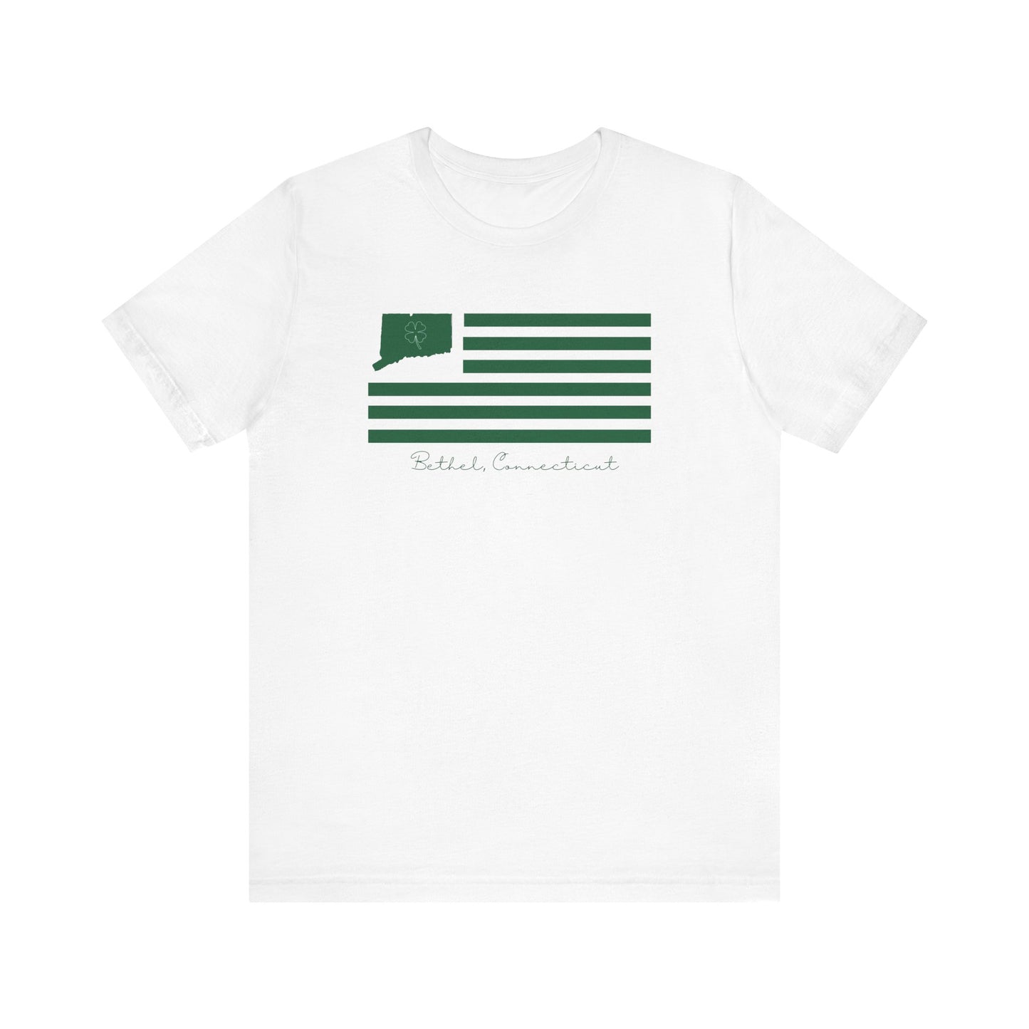 Bethel Connecticut St Patrick’s Day Flag Unisex Jersey Short Sleeve T-Shirt