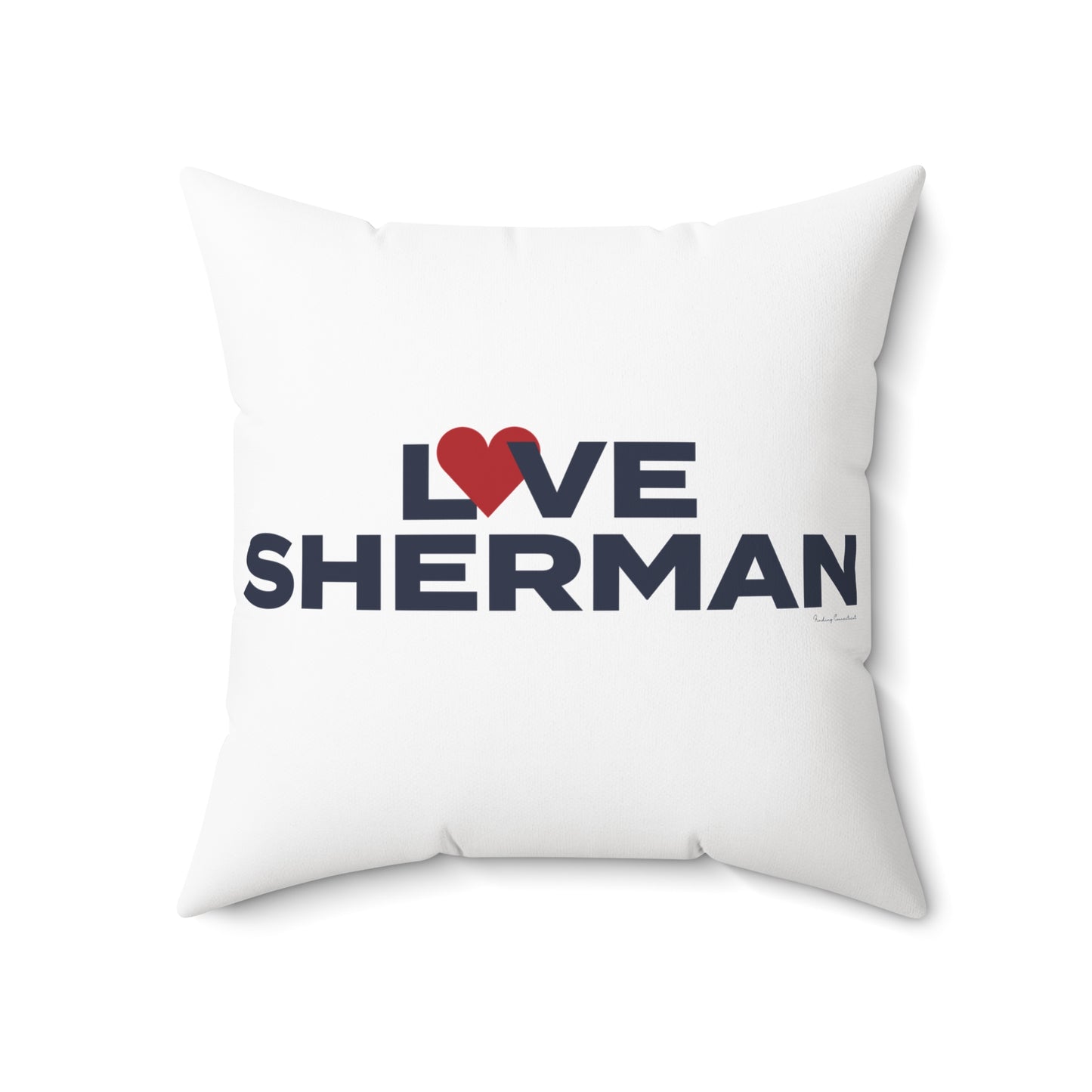 Love Sherman Spun Polyester Square Pillow