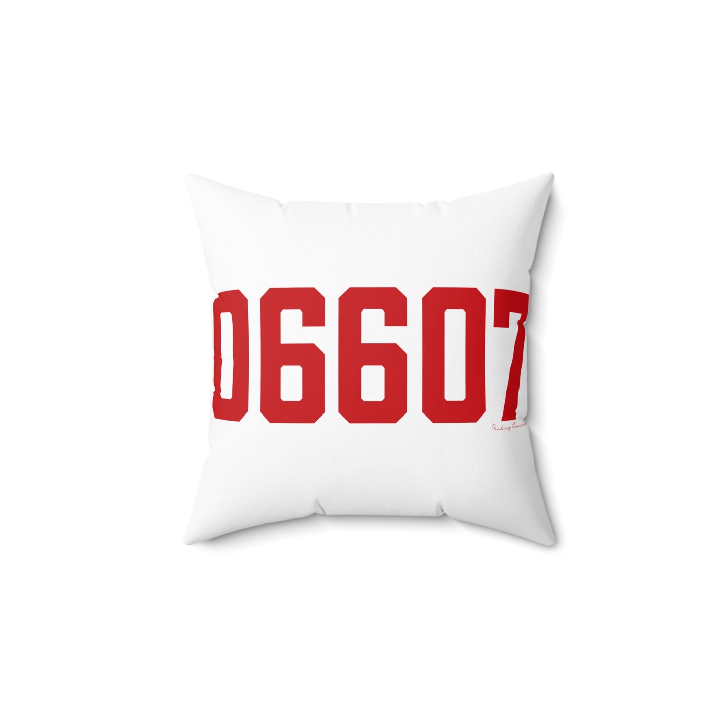 06607 Bridgeport Connecticut Zip Code Spun Polyester Square Pillow
