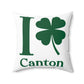 I Clover Canton Spun Polyester Square Pillow