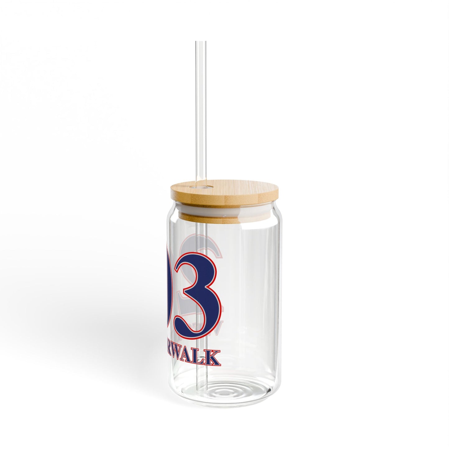 203 West Norwalk, Red, White & Blue Sipper Glass, 16oz