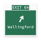 Vintage WCP Exit 64 Sign Matte Canvas, Stretched, 1.25"