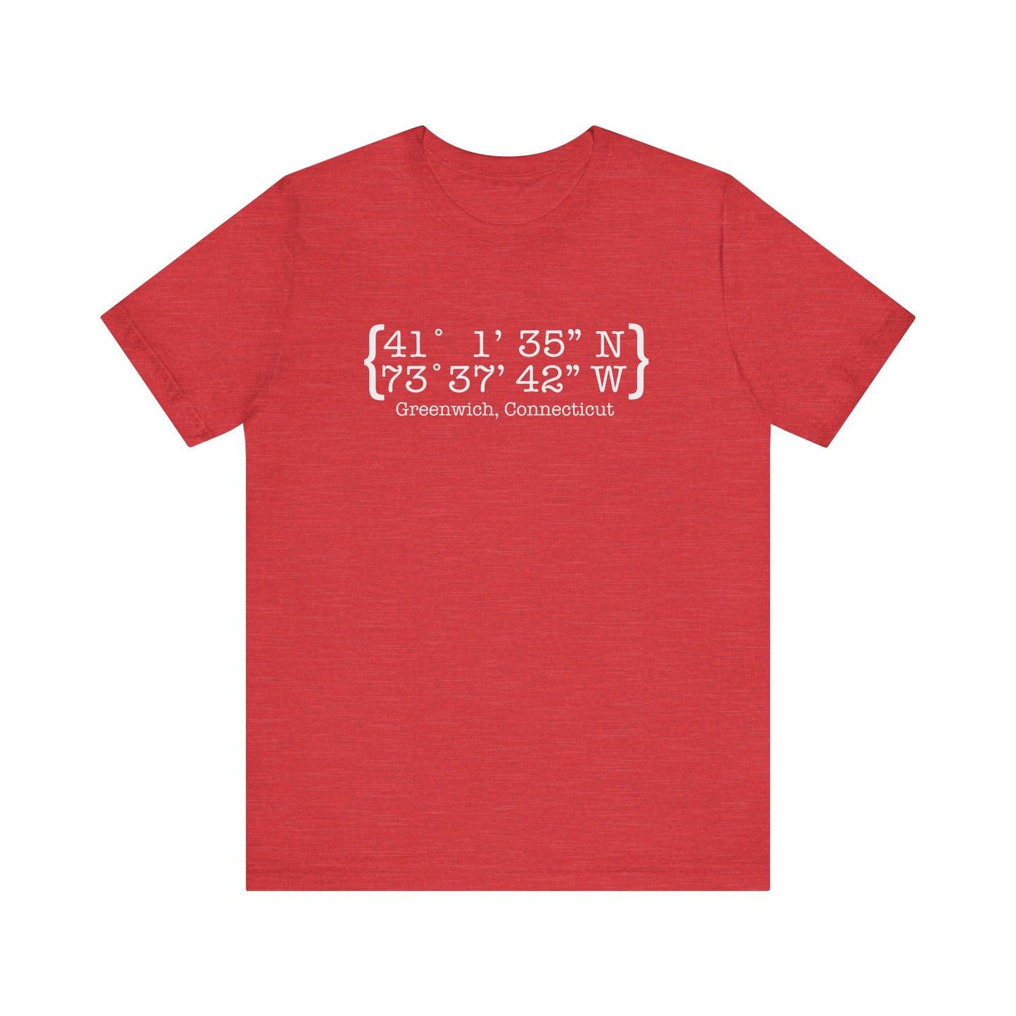 Greenwich Coordinates Unisex Jersey Short Sleeve T-Shirt
