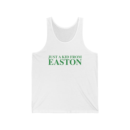 Just a kid from Easton Unisex Jersey Tank Top