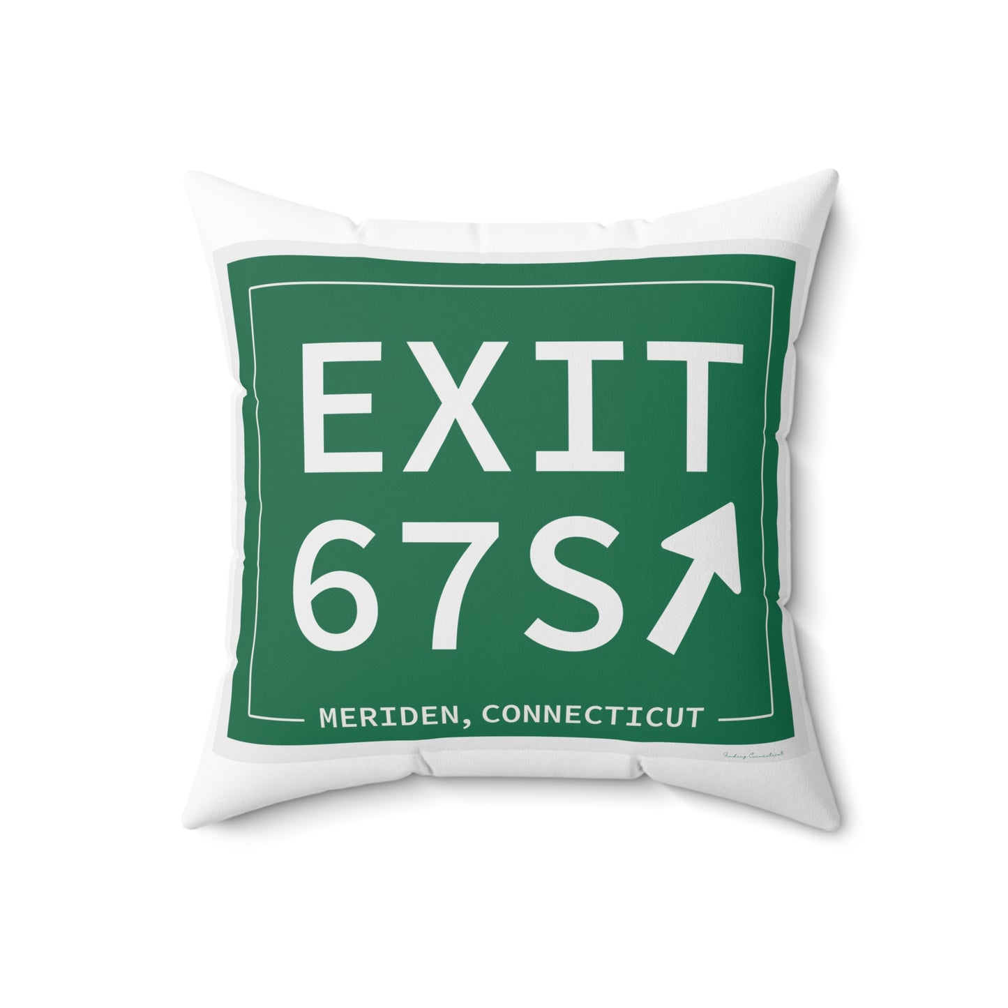 Vintage Exit 67S WCP Sign Spun Polyester Square Pillow