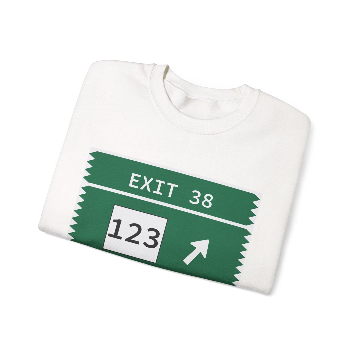 Vintage Merritt Parkway Exit 38 Sign Unisex Heavy Blend™ Crewneck Sweatshirt