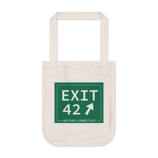 Vintage Exit 42 Merritt Parkway Sign Organic Canvas Tote Bag