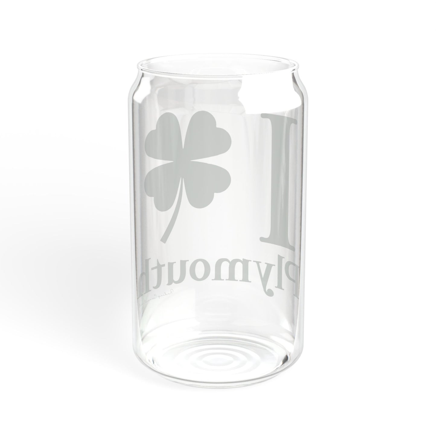 I Clover Plymouth Sipper Glass, 16oz