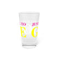 Just a kid listening to Goose - Yellow & Pink Pint Glass, 16oz