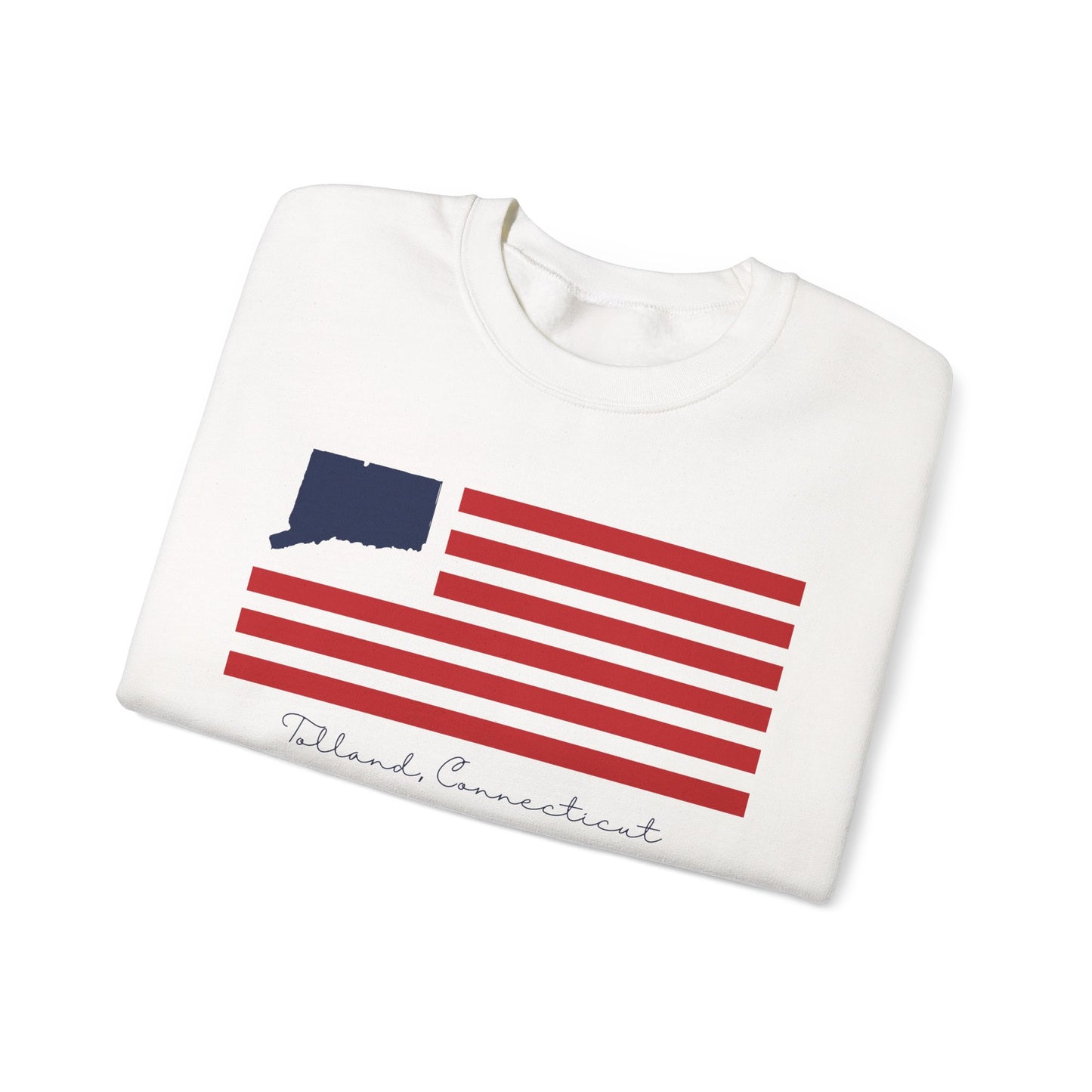 Tolland Connecticut Flag Unisex Heavy Blend™ Crewneck Sweatshirt