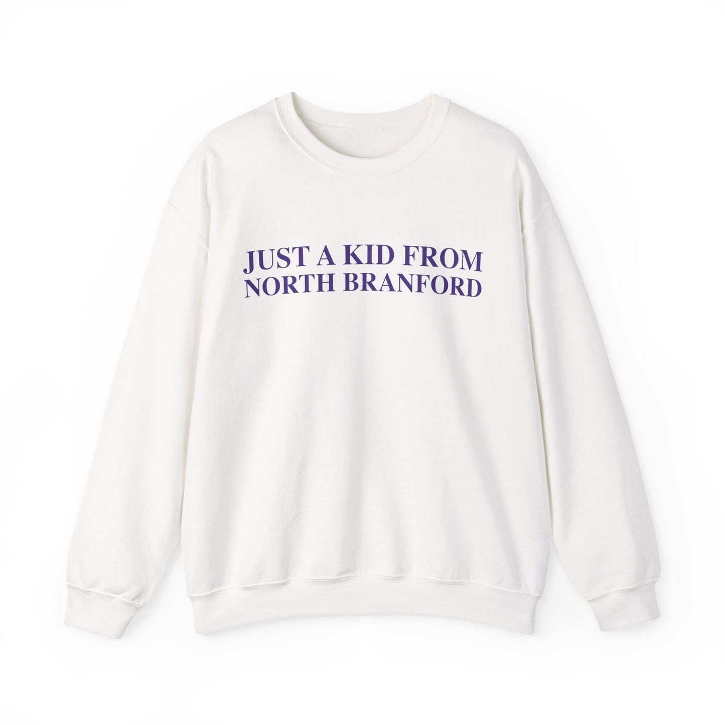 Just a kid from North Branford Unisex Heavy Blend™ Crewneck Sweatshirt