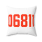 06811 Danbury Connecticut Zip Code Spun Polyester Square Pillow