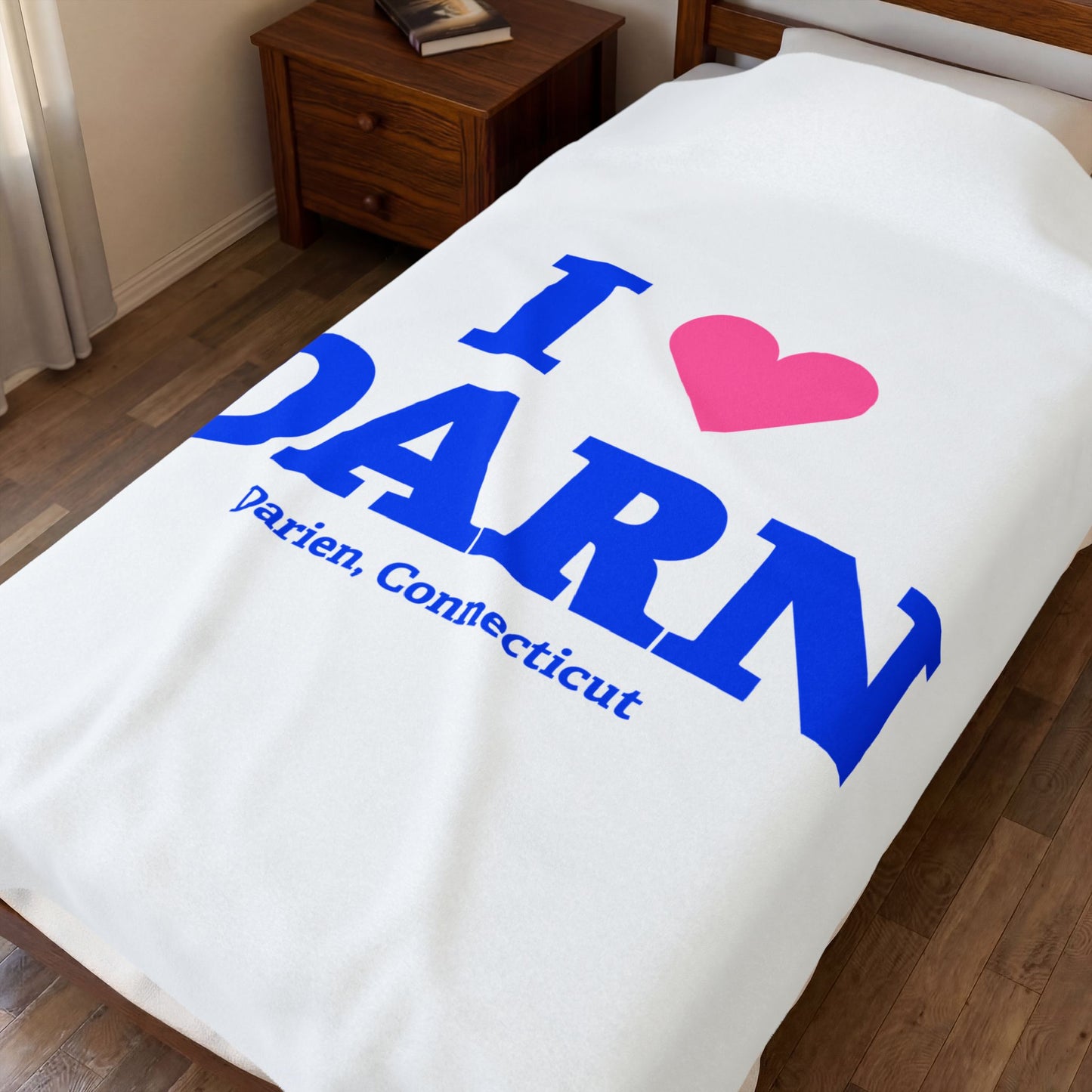 I Heart DARN Velveteen Plush Blanket