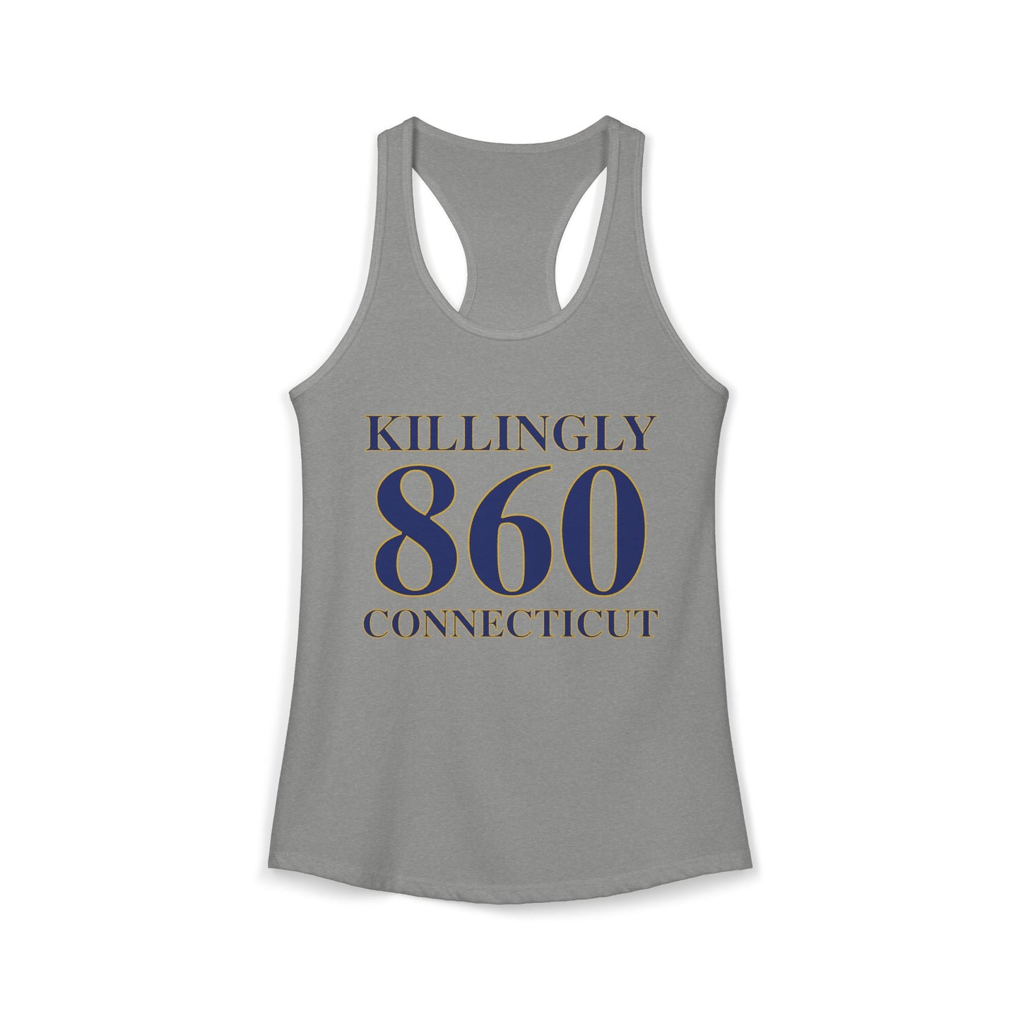 Killingly 860 Connecticut Women's Ideal Racerback Tank Top