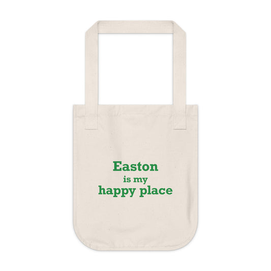Easton Is My Happy Place Organic Canvas Tote Bag
