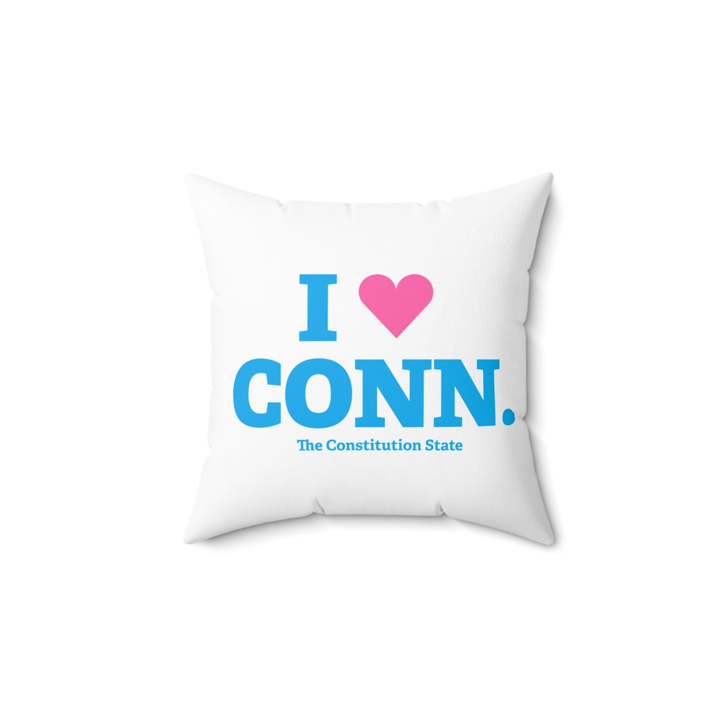 I Heart CONN. Spun Polyester Square Pillow