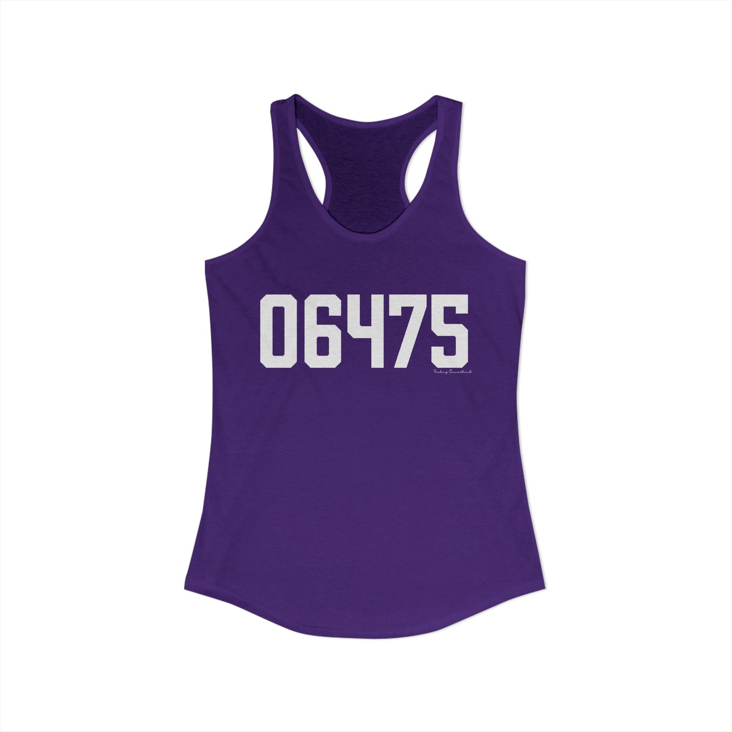 06475 Old Saybrook CT Zip Code Women's Ideal Racerback Tank Top
