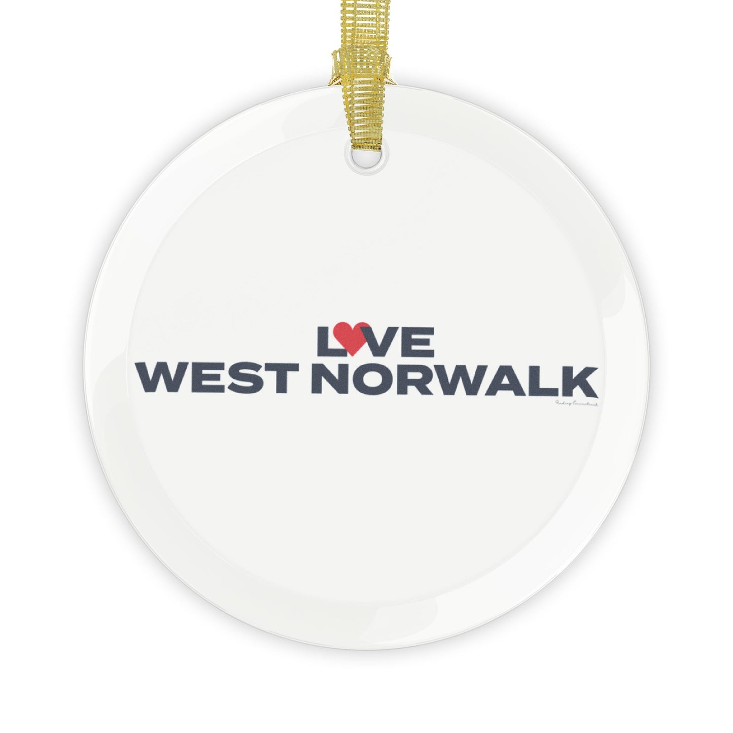 Love West Norwalk Glass Ornaments