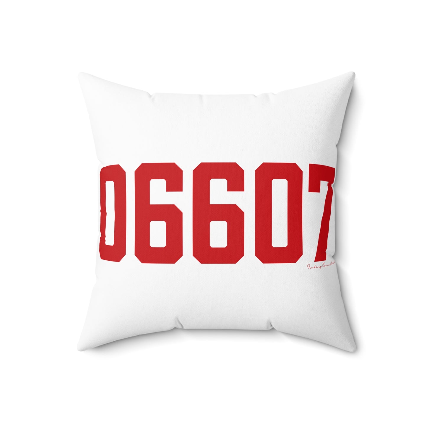 06607 Bridgeport Connecticut Zip Code Spun Polyester Square Pillow