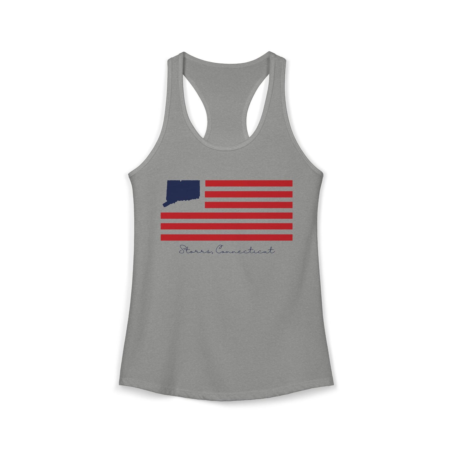 Storrs Connecticut Flag Women's Ideal Racerback Tank Top