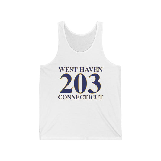 West Haven 203 Connecticut Unisex Jersey Tank