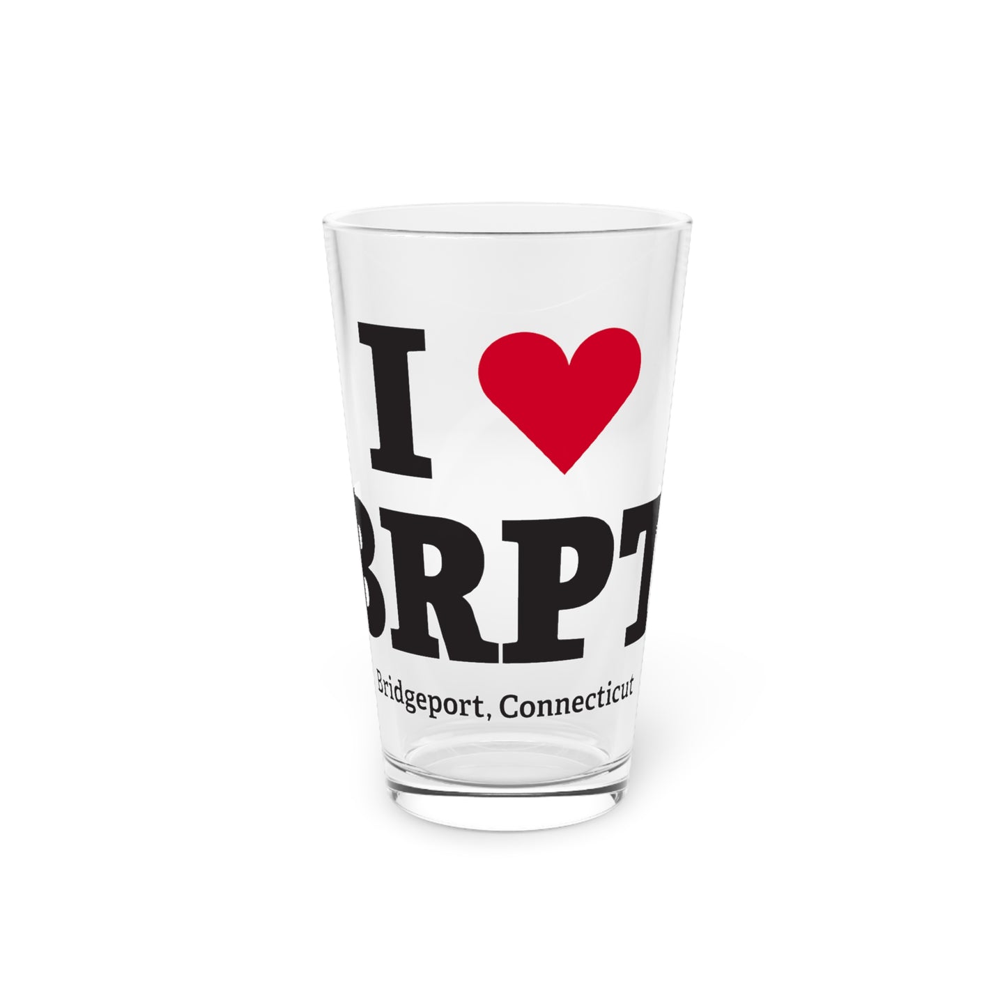 I Heart BRPT Pint Glass, 16oz