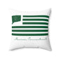Monroe Connecticut St Patrick’s Day Flag Spun Polyester Square Pillow