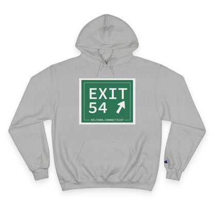 Vintage Exit 54  Merritt Parkway Sign Champion Hoodie