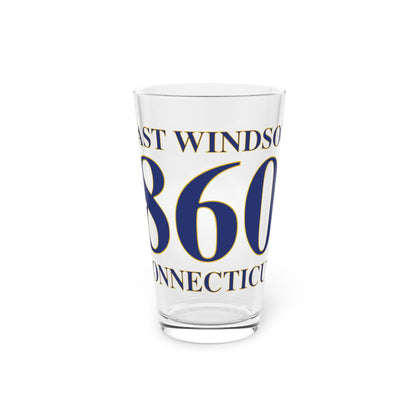East Windsor 860 Connecticut Pint Glass, 16oz