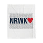 Norwalk Love Velveteen Plush Blanket