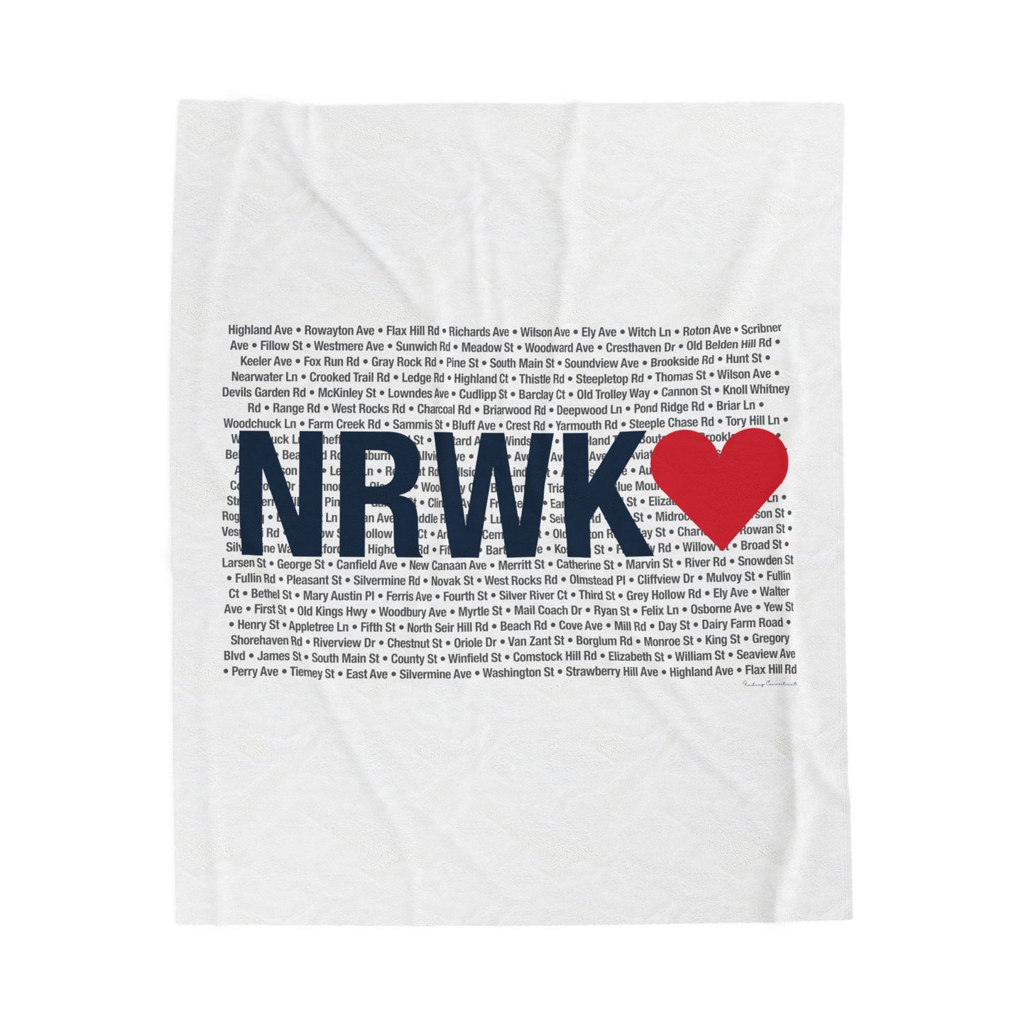 Norwalk Love Velveteen Plush Blanket