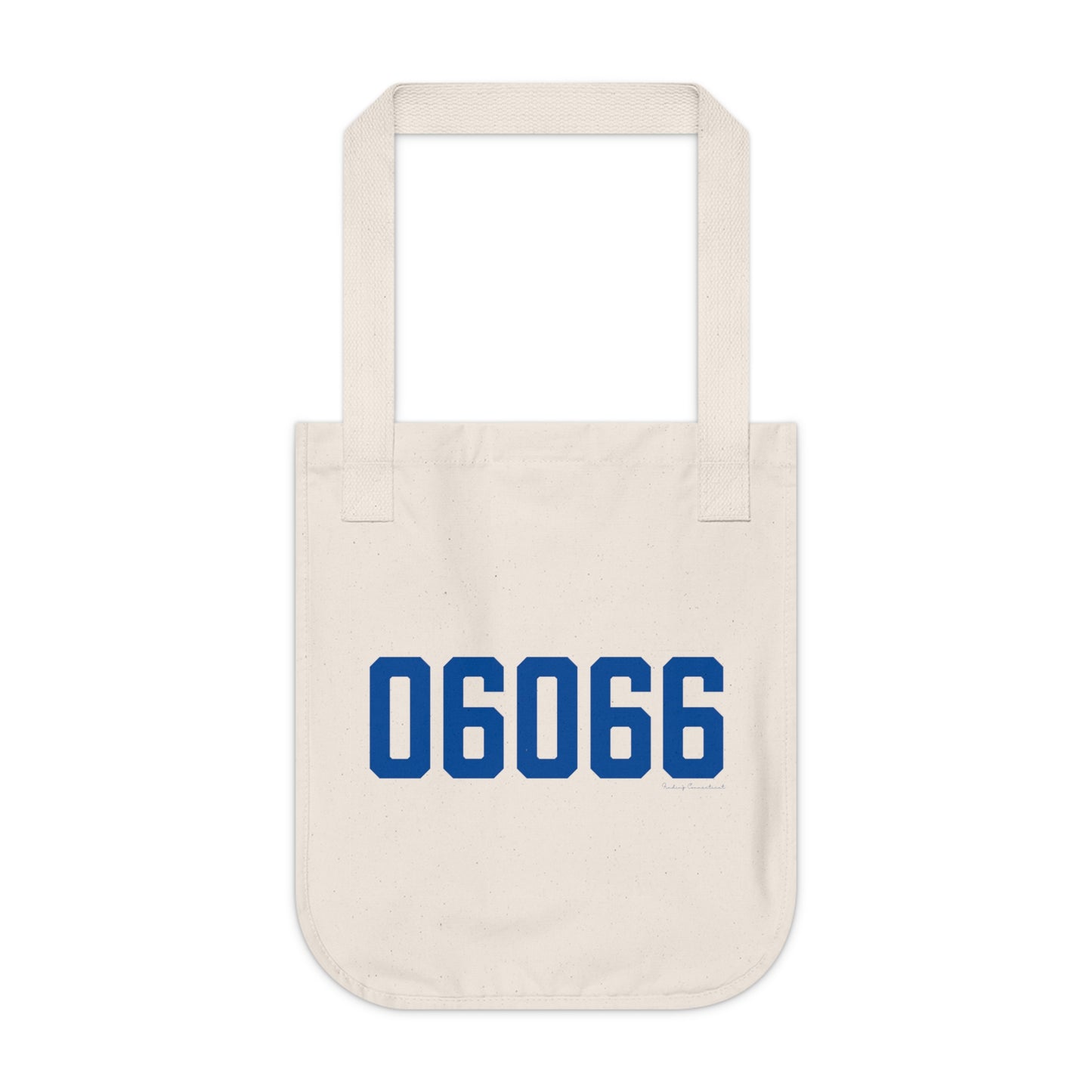 06066 Vernon Connecticut Zip Code Organic Canvas Tote Bag